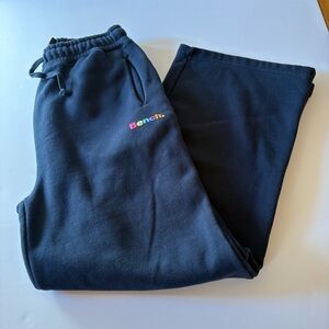 Bench Dark Blue Lounge Pants, wide leg, rainbow logo, size M